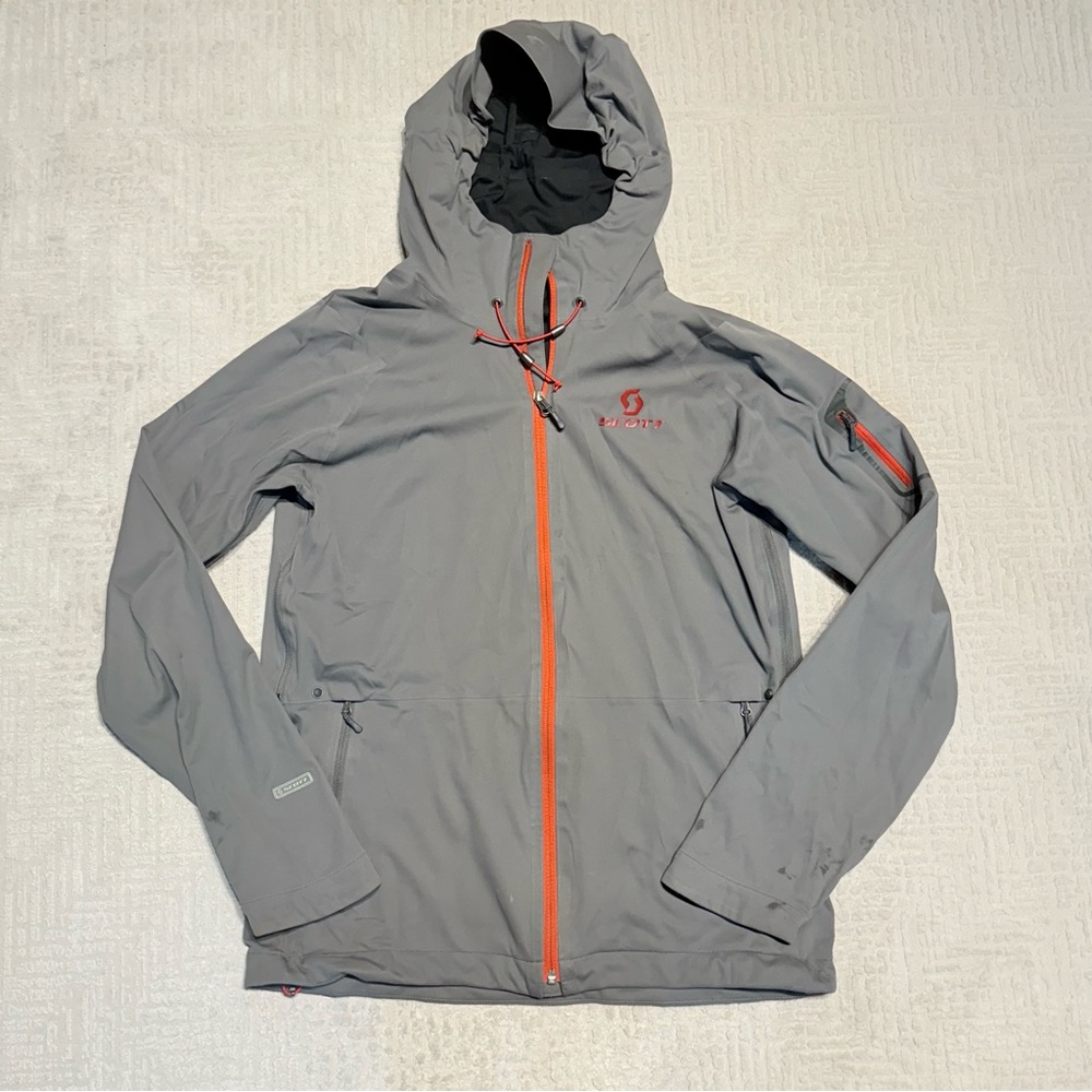 Scott Soft shell jacket Touring Gray Hooded Jacket Men’s Medium